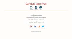 Desktop Screenshot of carolynvanslyck.com